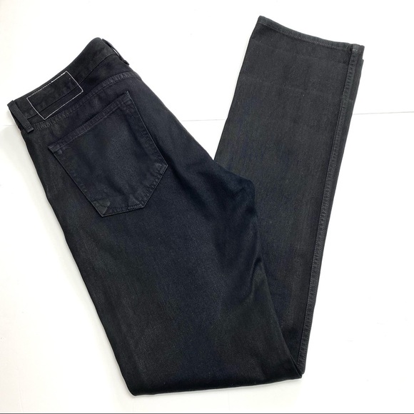 RAG and Bone RB15X Slim Straight Jeans Coated Black - Picture 9 of 10